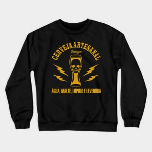 Cerveja Artesanal, Skull Gold Crewneck Sweatshirt